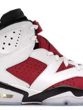 Nike Air Jordan Retro 4 High-Top Sneakers in White/Red
